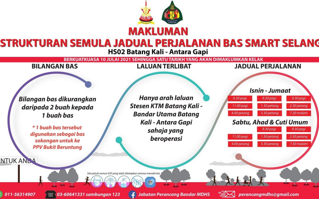 Jadual Smart Bus | Portal Rasmi Majlis Daerah Hulu Selangor