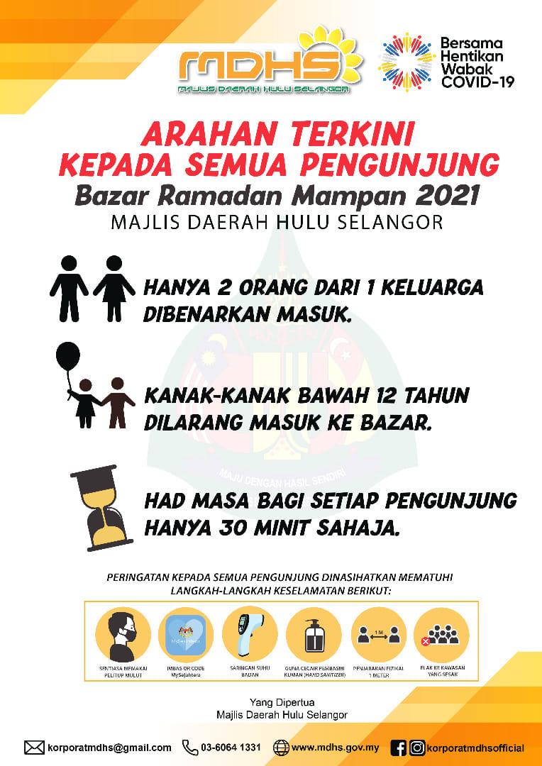 Makluman kepada semua pengunjung Bazar Ramadan Mampan 2021 ...
